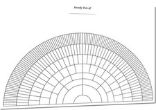 A2 Fan / Half Circle Family Tree Chart (Family History / Genealogy Chart)