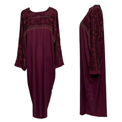 Burgundy women abaya - burgundy, women's
