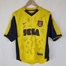 Arsenal 2001 2002 Away Shirt SEGA Signed Thierry Henry Pires Vieira Cole Keown
