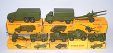 DINKY TOYS JOB LOT OF 8 x ARMY VEHICLES ORIGINAL VINTAGE BOXED SEE DESCRIPTION