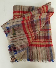 National Trust Wool Throw Picnic Blanket. Multicolour. 170 x 110 cm. Fringed.