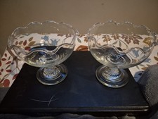 3 Large Glass Dessert Bowls