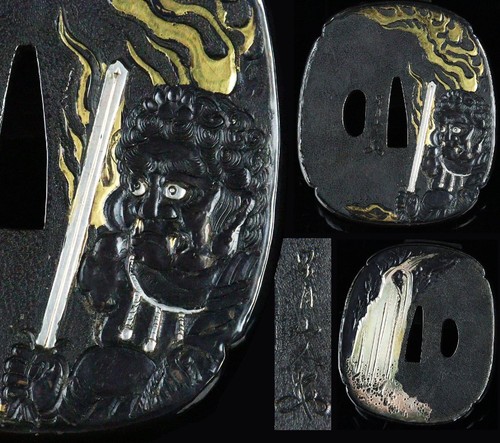 Japanese tsuba shakudo - japanese,