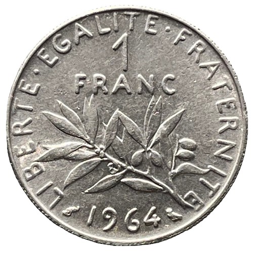 1964 french franc coin - ~, one