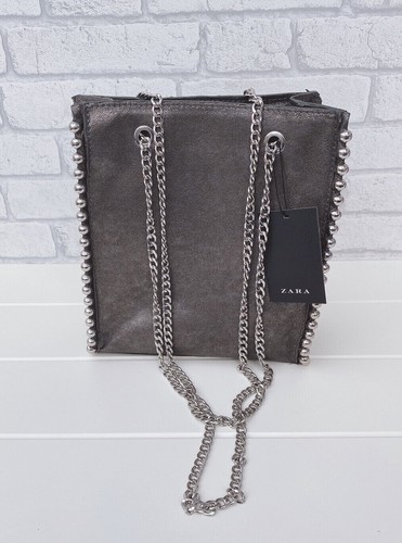 Bnwt zara metallic grey - zara,