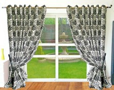 Baroque Damask Eyelet Curtains