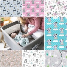 2x fitted sheet compatible JOIE ROOMIE GLIDE bedside crib co-sleeper ANIMALS