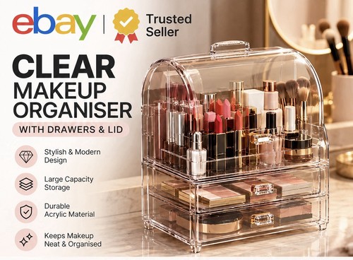 Clear acrylic makeup - acrylic, organiser