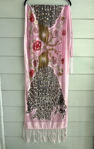 Pink velvet burnout scarf - pink,