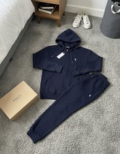 Polo Ralph Lauren Navy Blue Tracksuit Size Larger Joggers and Hoodie