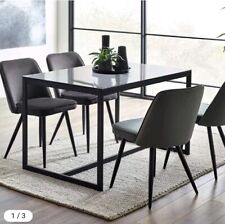 Julian Bowen Chicago Smoked Glass 4 Seater Dining Table