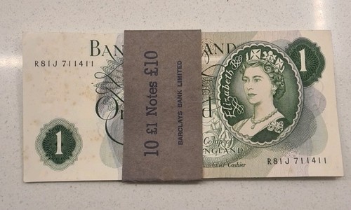 One pound bank note notes - pound,
