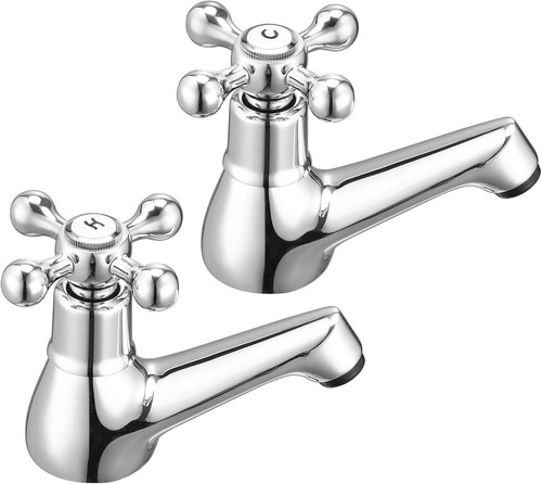 Basin pillar taps pair twin - pillar,