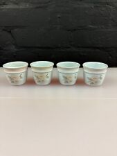 4 x Denby Normandy Egg Cups RARE Set 4.5 cm High x 5.5 cm Wide