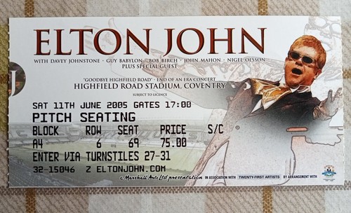 Elton john used - concert, ticket