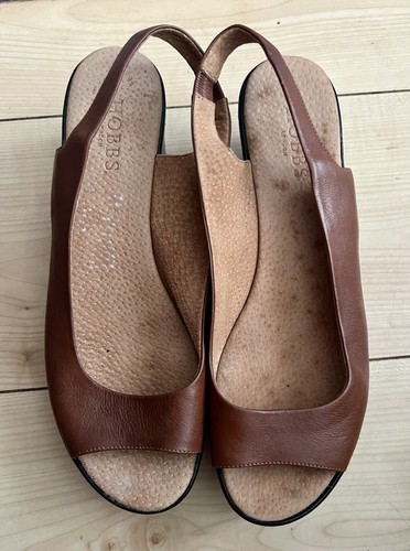 Hobbs wedge tan leather - leather, &