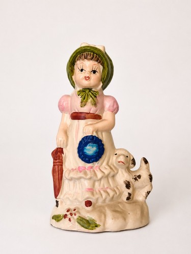 Vintage ceramic girl with - girl,