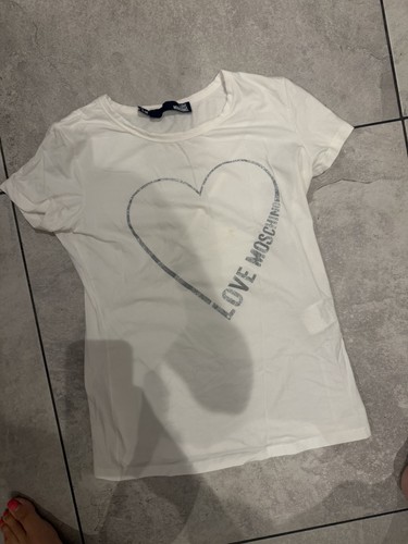 Love moschino white - white, t-shirt