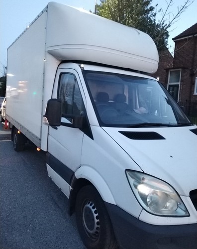 Van and man with - van,