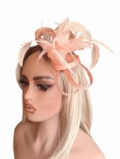 Peach Fascinator For Weddings