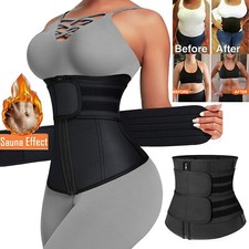 Workout Corset Waist Trainer Cincher Trimmer Sweat Belt Body Shaper Shapewear UK