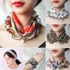 Lace Scarf Pearl Pendant Women