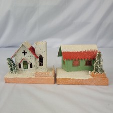 Vintage Putz Church & House