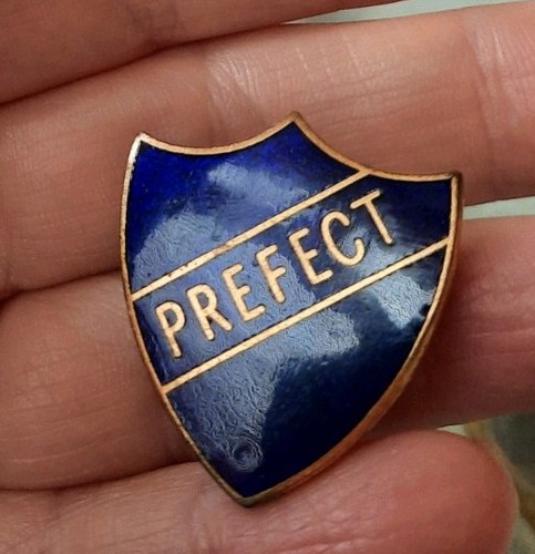 Vintage prefect school badge - vintage,