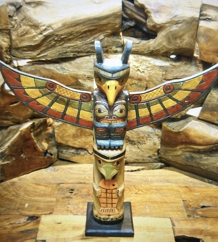 Wooden statue tribal - statue, eagle