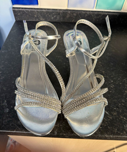 Chic feet silver rhinestone - feet,