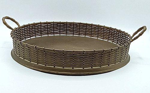 Vintage brass woven - brass,