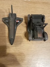 Die Cast Pencil Sharpeners.1917 Rolls Royce Replica.And Space Shuttle.
