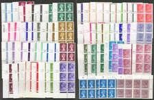 1971 Machin Cylinder Block Collection of 50 Different Cylinder Blocks Stamps