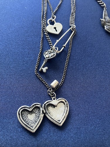 Sterling silver vintage heart - silver,