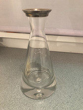 Hallmarked Silver Neck Glass Carafe