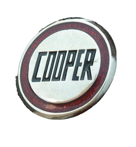 Cooper enamel lapel pin - cooper,