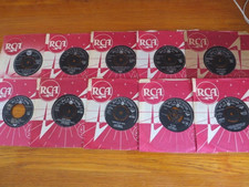 ELVIS PRESLEY ~ 10 x UK RCA (4 PRONG) 45's - ROCK'N'ROLL (1) NO DOUBLES