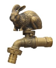 Brass Garden Rabbit Spigot Tap