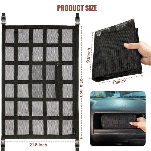 Car ceiling cargo net - car, pocket