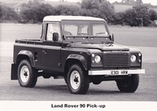 LAND ROVER 90 PICK-UP, REG No.E301 HRW, PERIOD PHOTOGRAPH.