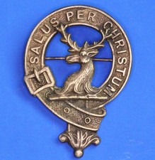 Vintage Scottish Clan Brooch /Bonnet Badge - SALUS PER CHRISTUM    [33452]