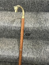 Handmade brass nautical fox face handle walking sticks vintage smart fancy stick