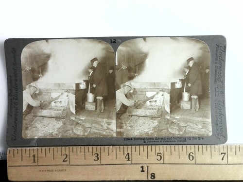 Boiling down the sap - boiling,