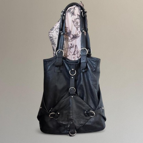 Leather bondage tote - bag, from