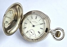 HEAVY WALTHAM APPLETON TRACY – 18 SIZE, 15 JEWEL, 6oz SILVER HUNTER –  1883