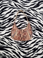 RI2K Bag Snakeskin Print Faux Leather Mini Shoulder Bag Zips Y2K 2000s McBling