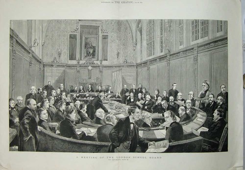 Original old antique print - old,