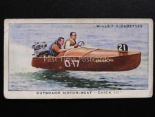 Single: No.50 OUTBOARD MOTOR BOAT - CHIK 111 - SPEED - Wills Ltd 1938