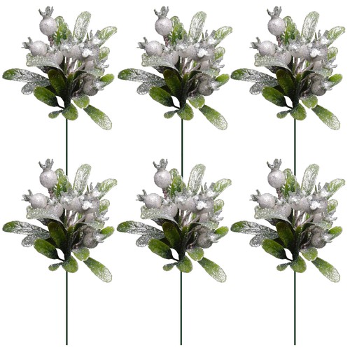 Artificial frosted mistletoe - artificial,