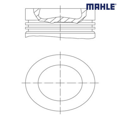 Piston mahle 028 00155 - piston, 002